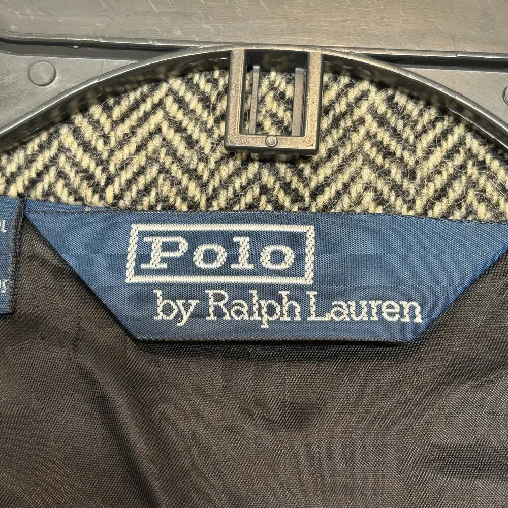 Vintage Polo Ralph Lauren Blazer 2XL Mens Gray Lambswool Alpaca Herringbone NWT